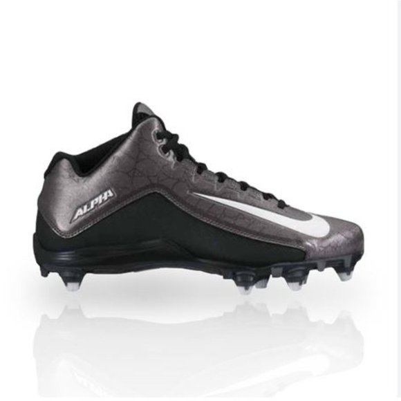Nike Other - NWOT NIKE Sz 10 Men’s Gray Alpha Strike 2 Three Quarter D Football Cleats